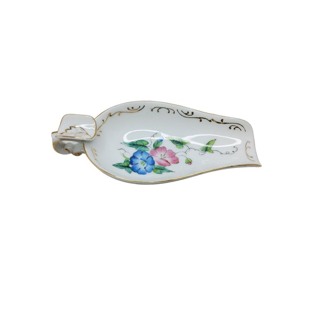 Antique Occupied Japan Rossetti Hand Painted Gold Gilt Porcelain Cigar Ashtray,